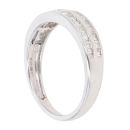9ct White Gold 0.33ct Baguette And Brilliant Cut Diamond Ring