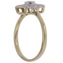 18ct Yellow Gold 0.30ct Brilliant Cut Diamond Cluster Ring