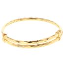 22ct Yellow Gold Child's Patterned Faceted Cut Bangle