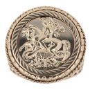 9ct Yellow Gold Patterned St George Ring