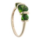 9ct Yellow Gold Diopside Three Stone Ring