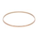 18ct Rose Gold And Platinum Plain Bangle