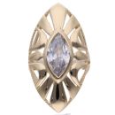 14ct Yellow Gold Cubic Zirconia Ring
