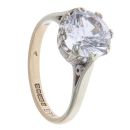 9ct Yellow Gold Cubic Zirconia Solitaire Ring