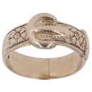 9ct Yellow Gold Patterned Buckle Ring