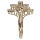 14ct Yellow Gold Cubic Zirconia Fancy Cluster Ring