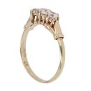 9ct Yellow Gold Cubic Zirconia Three Stone Ring