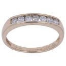 9ct Yellow Gold 0.33ct Brilliant Cut Diamond Half Eternity Ring