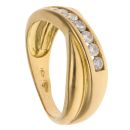 18ct Yellow Gold 0.33ct Brilliant Cut Diamond Crossover Ring