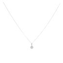 18ct White Gold 0.25ct Diamond Cluster Pendant And Chain 18"