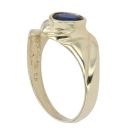 9ct Yellow Gold Cubic Zirconia and Created Sapphire Fancy Ring