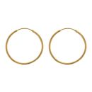 22ct Yellow Gold Plain Hoop Earrings