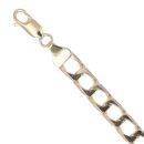 9ct Yellow Gold Square Curb Bracelet 8.5"