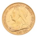 1897 Victoria Old Head UK Half Sovereign Coin