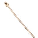 14ct Yellow Gold Monaco Fancy Cubic Zirconia Pave Lock Bracelet 7.5"