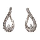 9ct White Gold 0.15ct Diamond Infinity Stud Earrings