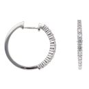 9ct White Gold 0.75ct Brilliant Cut Lab Grown Diamond Hoop Earrings