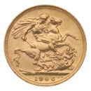 1906 Edward VII Large Head UK Full Sovereign Coin