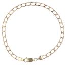 9ct Yellow Gold Square Curb Bracelet 9"
