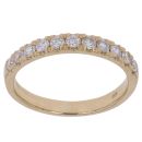 18ct Yellow Gold 0.50ct Brilliant Cut Diamond Half Eternity Ring