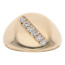 9ct Yellow Gold 0.30ct Diamond Signet Ring
