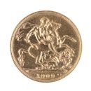 1909 Edward VII Large Head UK Full Sovereign Coin