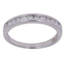 9ct White Gold 0.33ct Brilliant Cut Diamond Half Eternity Ring