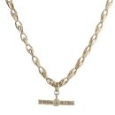 9ct Yellow Gold Tulip T-Bar Patterned Fancy Chain 20"