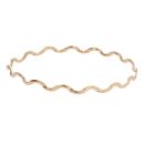 9ct Yellow Gold Plain Wave Bangle
