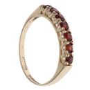 9ct Yellow Gold Garnet Eternity Ring