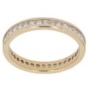 18ct Yellow Gold 1.10ct Princess Cut Diamond Full Eternity Ring