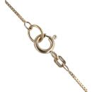 9ct Yellow Gold 0.02ct Diamond and Ruby Cluster Heart Pendant and Chain 20"