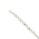 9ct Yellow and White Gold Infinity Bracelet 7"