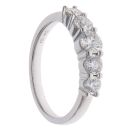 18ct White Gold 1.04ct Brilliant Cut Diamond Five Stone Ring