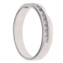 9ct White Gold 0.25ct Brilliant Cut Diamond Half Eternity Ring