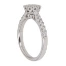 Platinum 0.43ct Brilliant Cut Diamond Cluster Ring