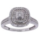 9ct White Gold 0.20ct Diamond Cluster Ring