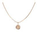 14ct Rose Gold Our Lady Pendant And Chain 22"
