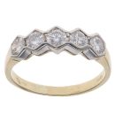18ct Yellow and White Gold 1.25ct Brilliant Cut Diamond Five Stone Ring