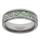 Unique & Co Tungsten And Green Carbon Fibre Wedding Ring