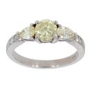 18ct White Gold Diamond Trilogy Ring by Anya Belle