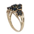 9ct Yellow Gold Sapphire Cluster Ring