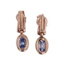 9ct Rose Gold Tanzanite Drop Earrings