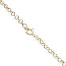 14ct Yellow Gold Belcher Bar And Heart Chain 18"