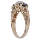 9ct Yellow Gold Opal and Sapphire Ring