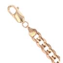 9ct Yellow Gold Flat Plain Curb Bracelet 7.5"