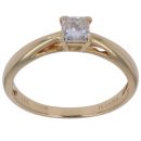 18ct Yellow Gold 0.50ct Princess Cut Diamond Solitaire Ring