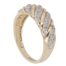 9ct Yellow Gold 0.20ct Brilliant Cut Diamond Twist Ring