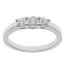 18ct White Gold 0.50ct Brilliant Cut Diamond Graduated Trilogy Ring