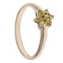 9ct Yellow Gold Yellow Sapphire Cluster Ring